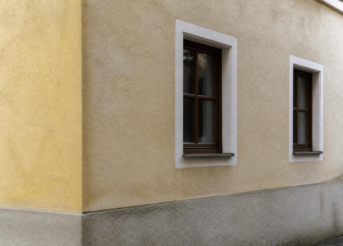 Bayerische Hausfassade in Taufkirchen (Vils), Detailaufnahme